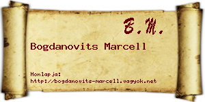 Bogdanovits Marcell névjegykártya